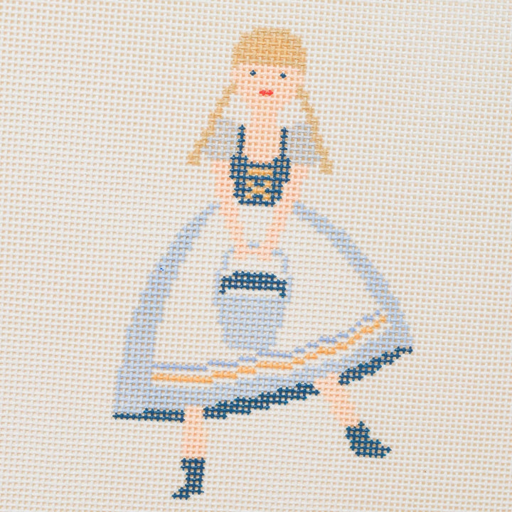 La Fete Needlepoint - 12 Days Of Christmas - Eight Maids O' Milking Hand Painted Needlepoint Canvas - Pisgah Needleworks