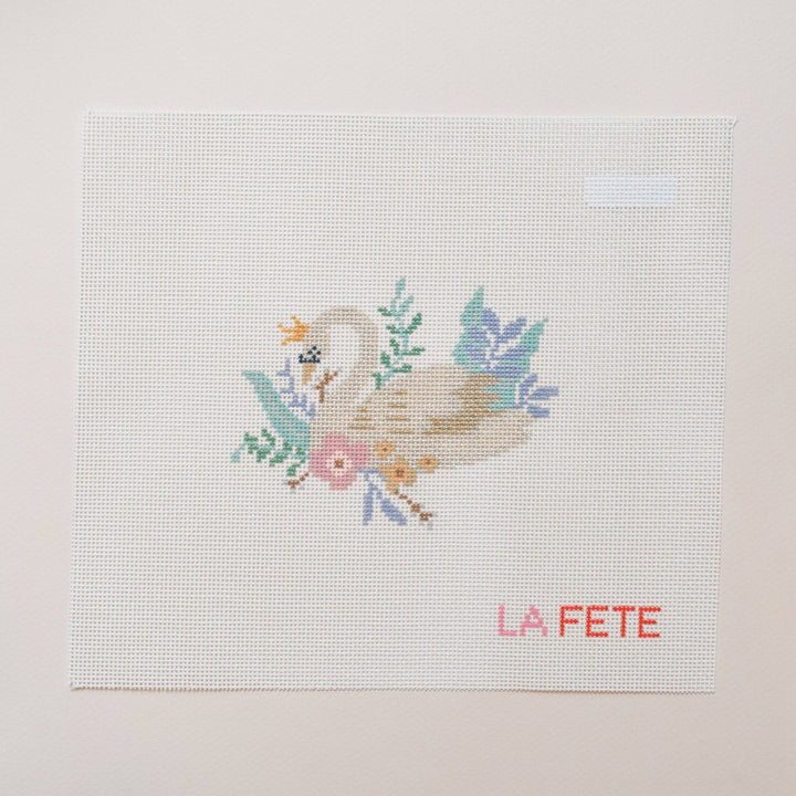 La Fete Needlepoint - 12 Days Of Christmas - Seven Swans A - Swimming - Pisgah Needleworks