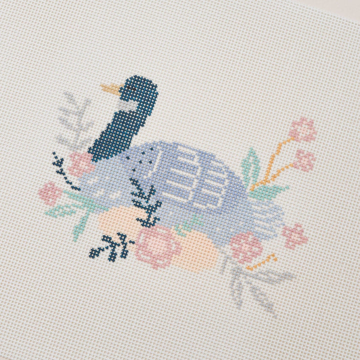 La Fete Needlepoint - 12 Days Of Christmas - Six Geese A - Laying Hand Painted Needlepoint Canvas - Pisgah Needleworks