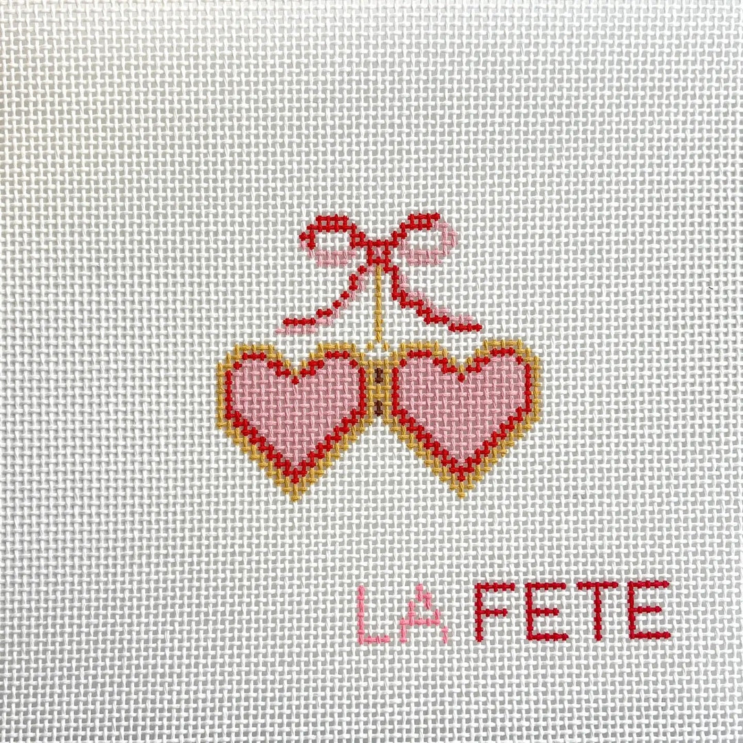 La Fete Needlepoint – Heart Locket Needlepoint Canvas | 13 Mesh - Pisgah Needleworks