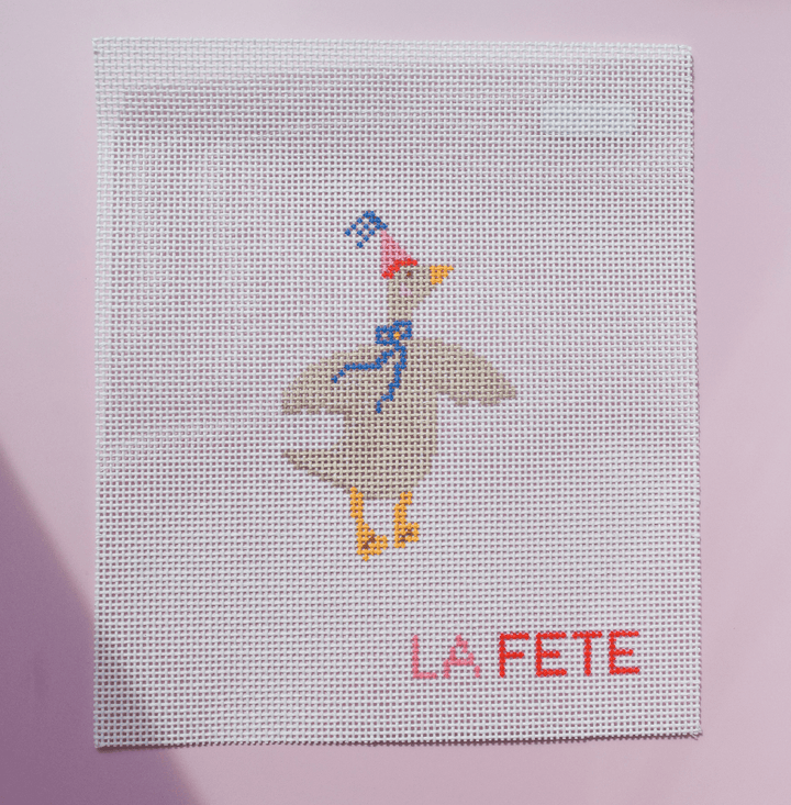 La Fete Needlepoint - Party Animals - Goose Needlepoint Canvas - Pisgah Needleworks