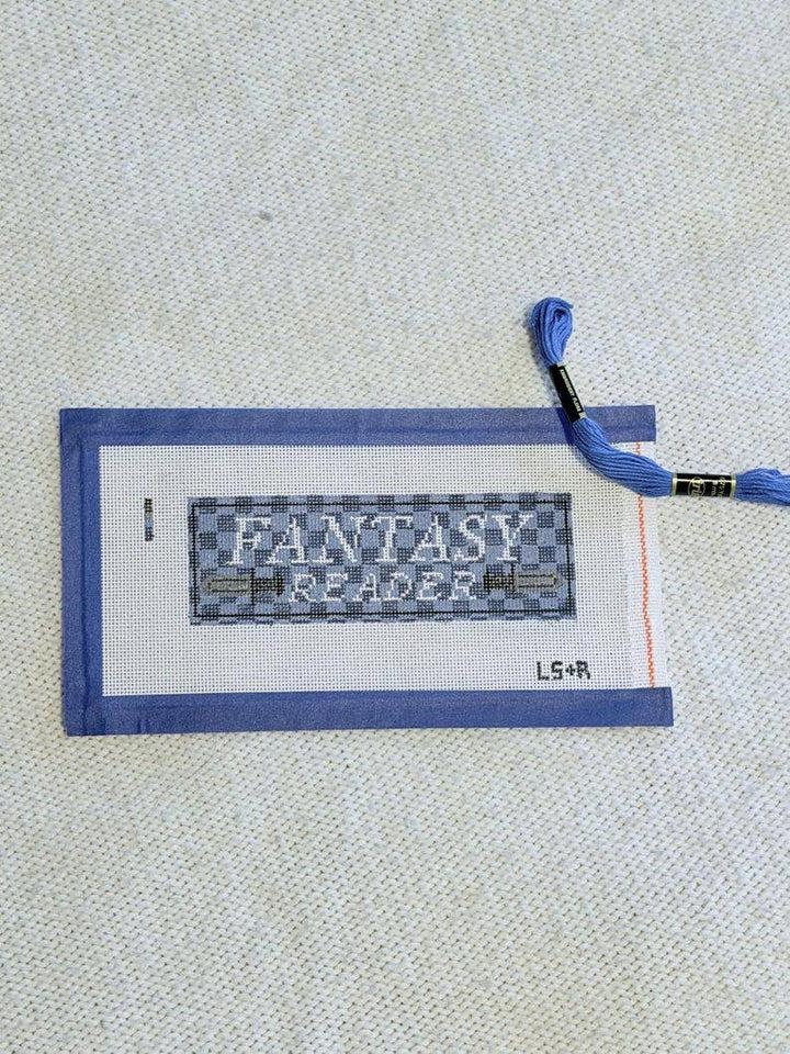 Lets Stitch Studio - Fantasy Reader HandPainted 18 Mesh Needlepoint Bookmark Canvas - Pisgah Needleworks