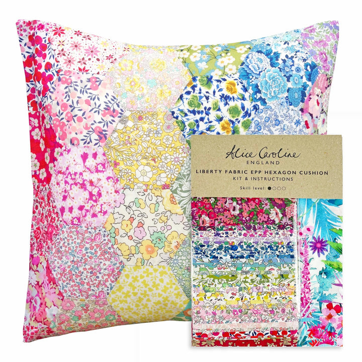 Liberty Tana Lawn® Patchwork Cushion Kit – English Paper Piecing (EPP) Beginner Project - Pisgah Needleworks