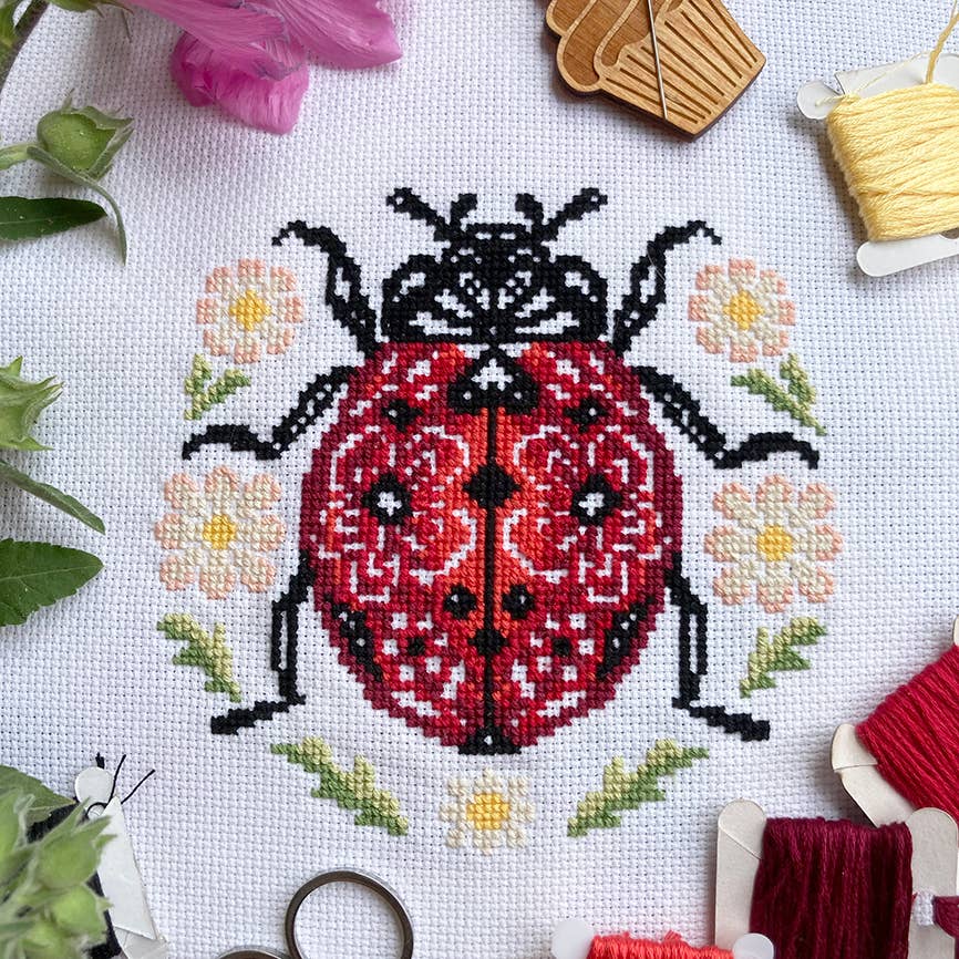 Lil’ Ladybird Cross Stitch Pattern – Love Poppet Printed Chart - Pisgah Needleworks