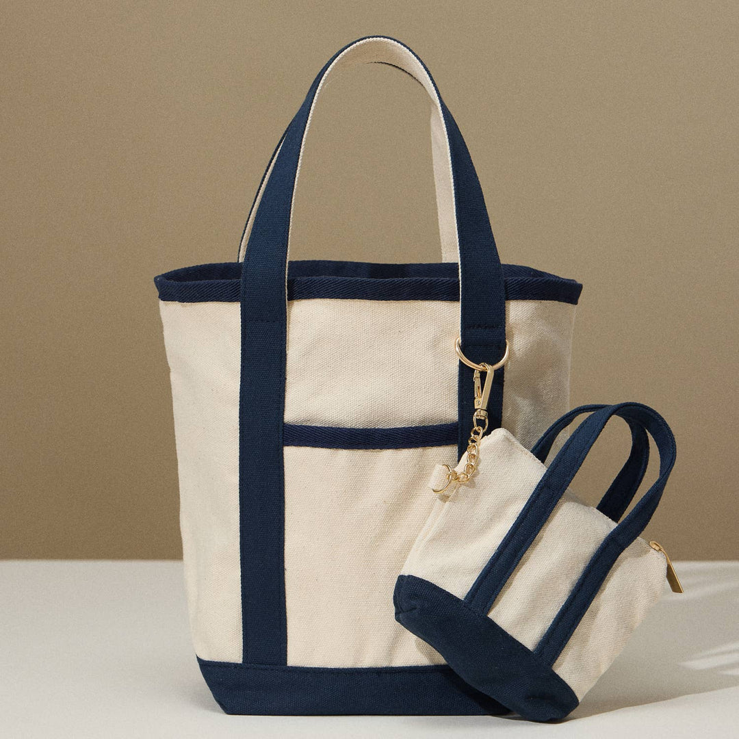 Lilla Haven - EcoCharm Cotton Everywhere - Carry Canvas Tote Bag - Small Size: Light Blue / One - size / 5DG78049 - Pisgah Needleworks