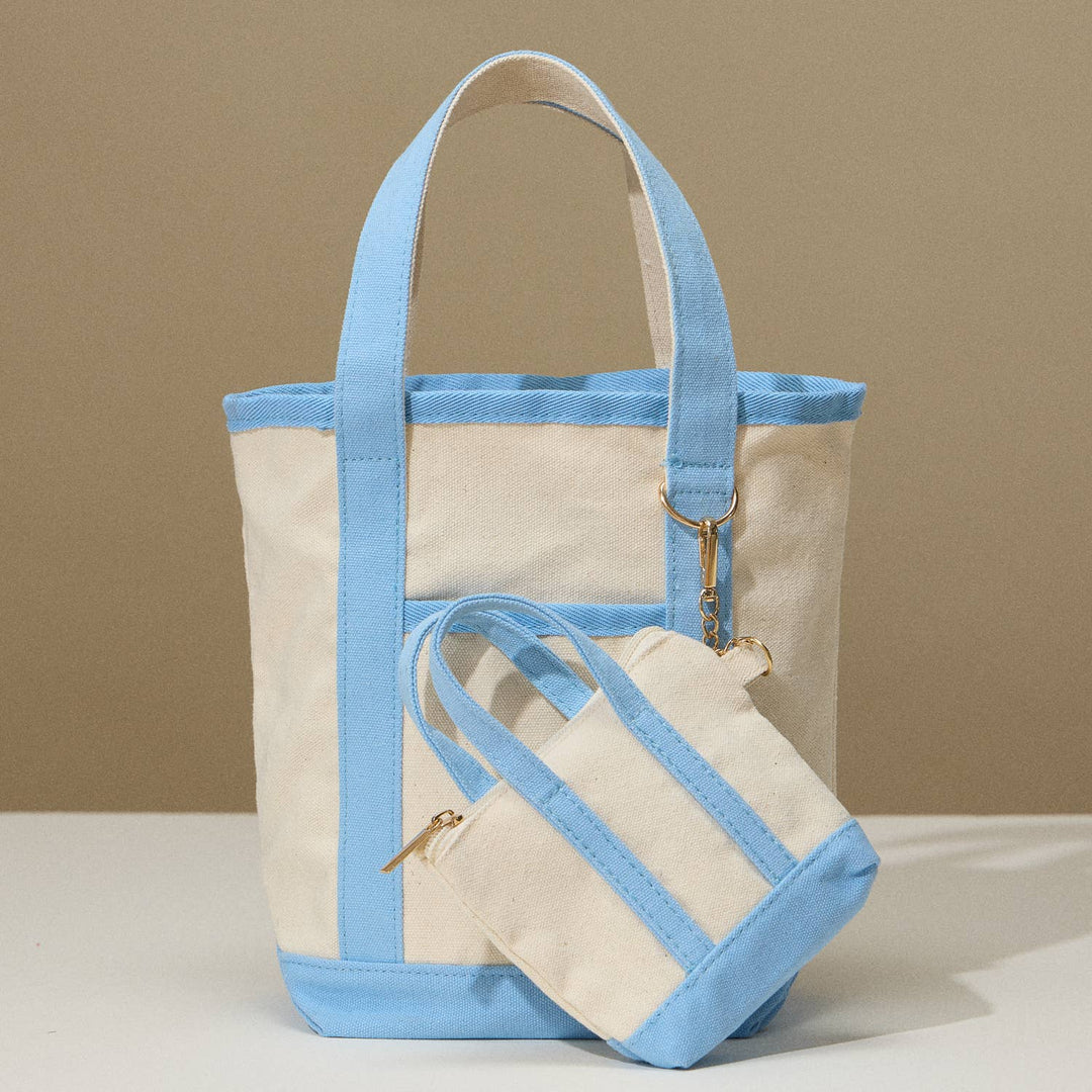 Lilla Haven - EcoCharm Cotton Everywhere - Carry Canvas Tote Bag - Small Size: Light Blue / One - size / 5DG78049 - Pisgah Needleworks