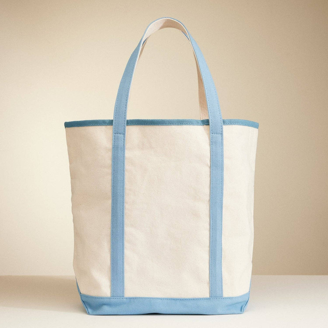 Lilla Haven - Ecofriendly Basic Cotton Canvas Everywhere Carry Tote Bag with Charm Holder: Light Blue / One size / 5DG78048 - Pisgah Needleworks