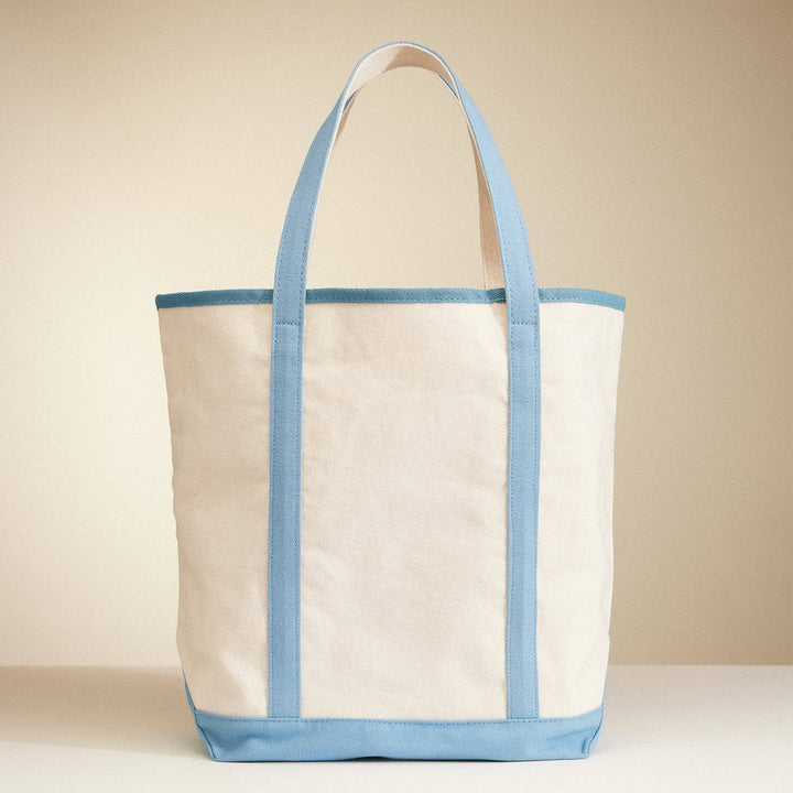 Lilla Haven - Ecofriendly Basic Cotton Canvas Everywhere Carry Tote Bag with Charm Holder: Light Blue / One size / 5DG78048 - Pisgah Needleworks