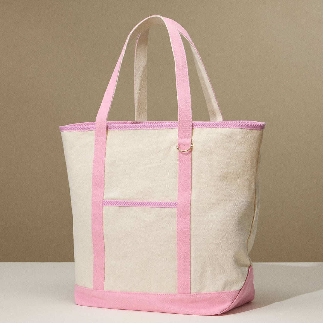 Lilla Haven - Ecofriendly Basic Cotton Canvas Everywhere Carry Tote Bag with Charm Holder: Light Blue / One size / 5DG78048 - Pisgah Needleworks