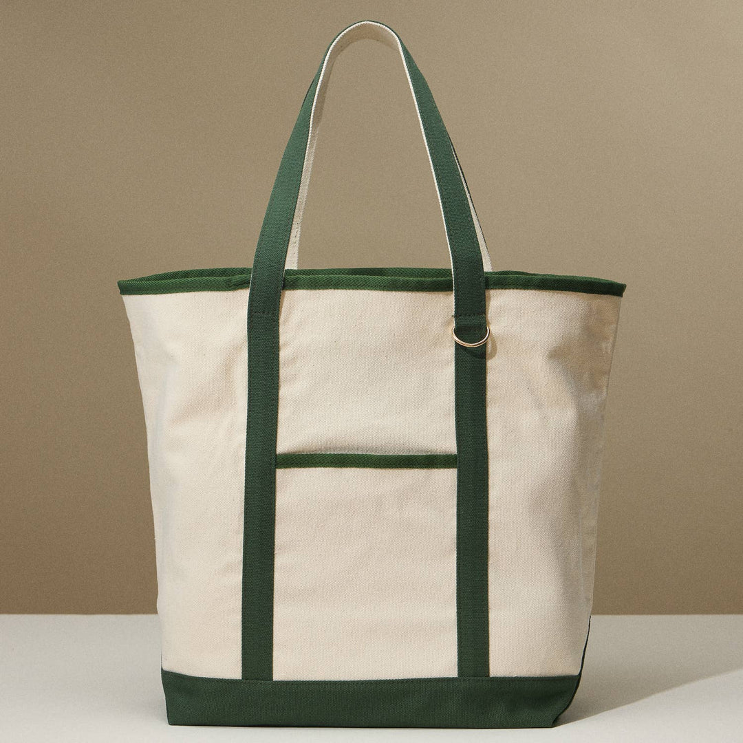 Lilla Haven - Ecofriendly Basic Cotton Canvas Everywhere Carry Tote Bag with Charm Holder: Light Blue / One size / 5DG78048 - Pisgah Needleworks