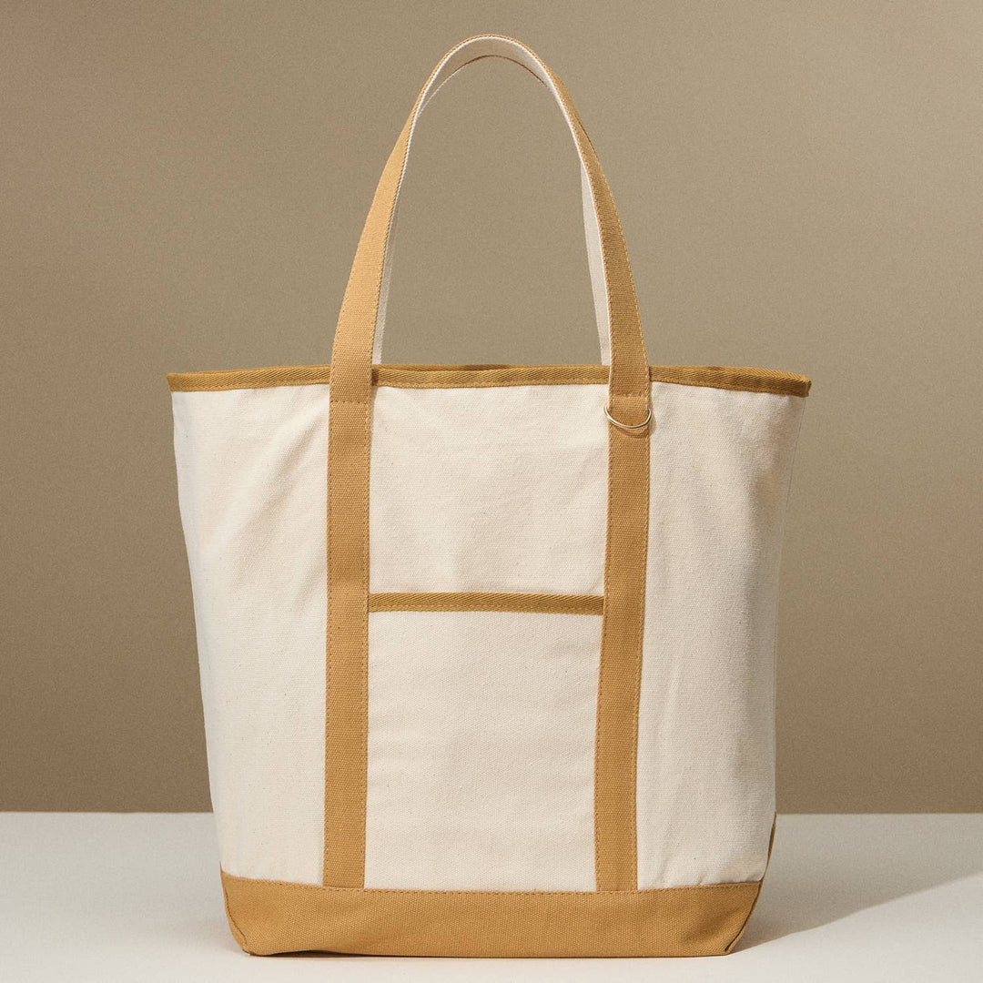 Lilla Haven - Ecofriendly Basic Cotton Canvas Everywhere Carry Tote Bag with Charm Holder: Navy / One size / 5DG78048 - Pisgah Needleworks