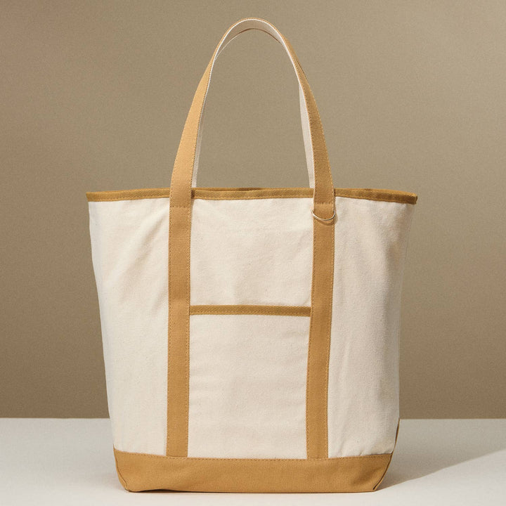 Lilla Haven - Ecofriendly Basic Cotton Canvas Everywhere Carry Tote Bag with Charm Holder: Navy / One size / 5DG78048 - Pisgah Needleworks