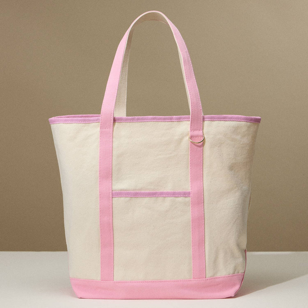 Lilla Haven - Ecofriendly Basic Cotton Canvas Everywhere Carry Tote Bag with Charm Holder: Navy / One size / 5DG78048 - Pisgah Needleworks