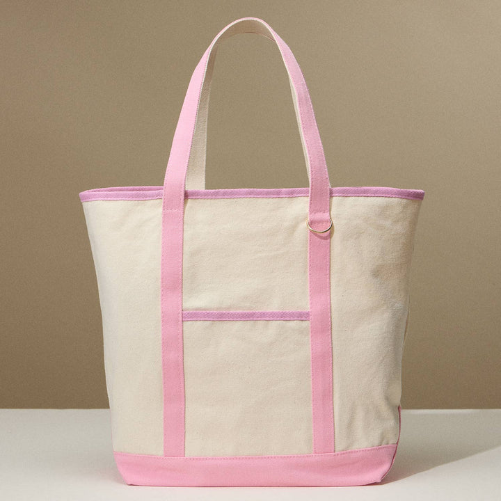 Lilla Haven - Ecofriendly Basic Cotton Canvas Everywhere Carry Tote Bag with Charm Holder: Red / One size / 5DG78048 - Pisgah Needleworks