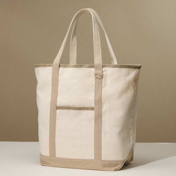 Lilla Haven - Ecofriendly Basic Cotton Canvas Everywhere Carry Tote Bag with Charm Holder: Red / One size / 5DG78048 - Pisgah Needleworks