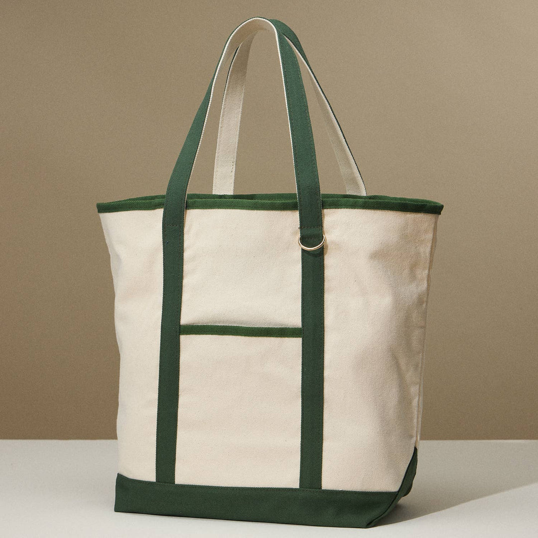 Lilla Haven - Ecofriendly Basic Cotton Canvas Everywhere Carry Tote Bag with Charm Holder: Red / One size / 5DG78048 - Pisgah Needleworks