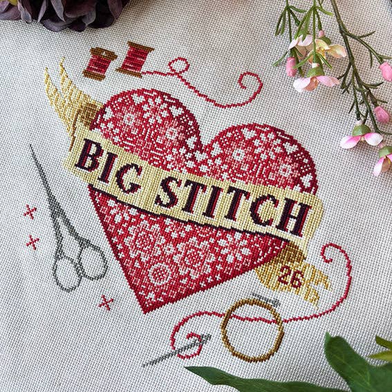 Love Poppet - Big Love for the Big Stitch - Printed Chart - Pisgah Needleworks