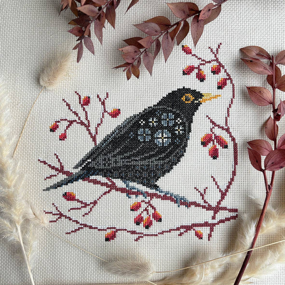Love Poppet - Blackbird at Dawn - Printed Pattern - Pisgah Needleworks