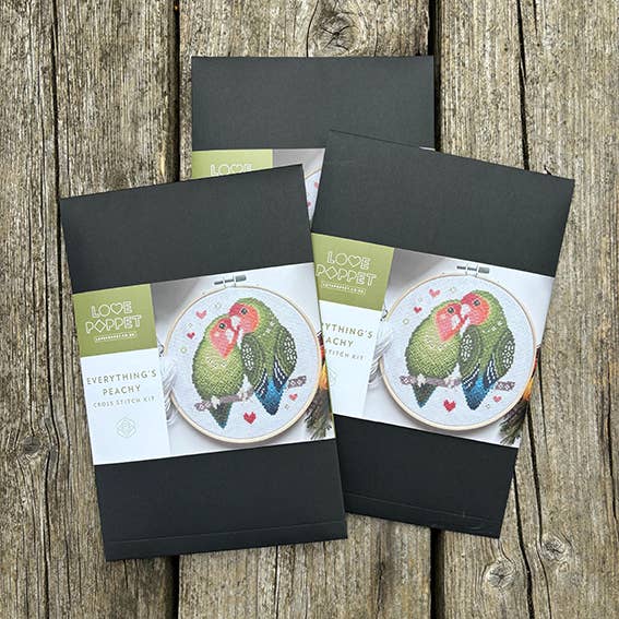 Love Poppet - Everything's Peachy - Cross Stitch Kit - Pisgah Needleworks