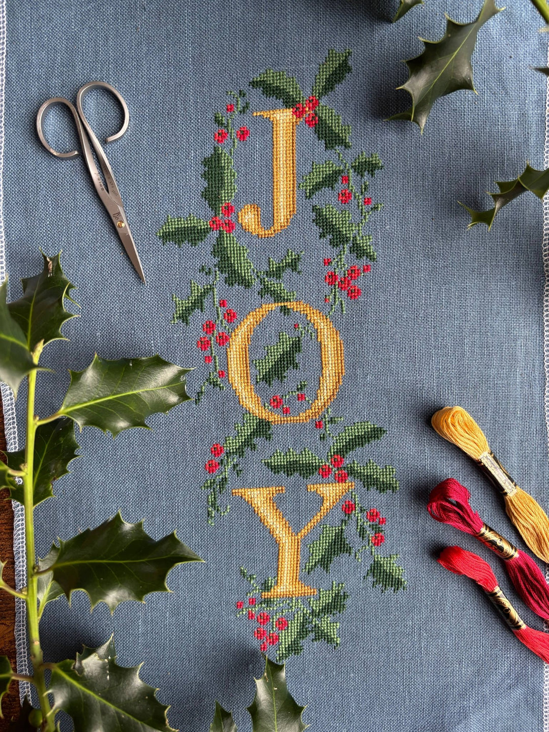 Love Poppet – Festive Joy Cross Stitch Kit | Holiday Needlecraft Design - Pisgah Needleworks