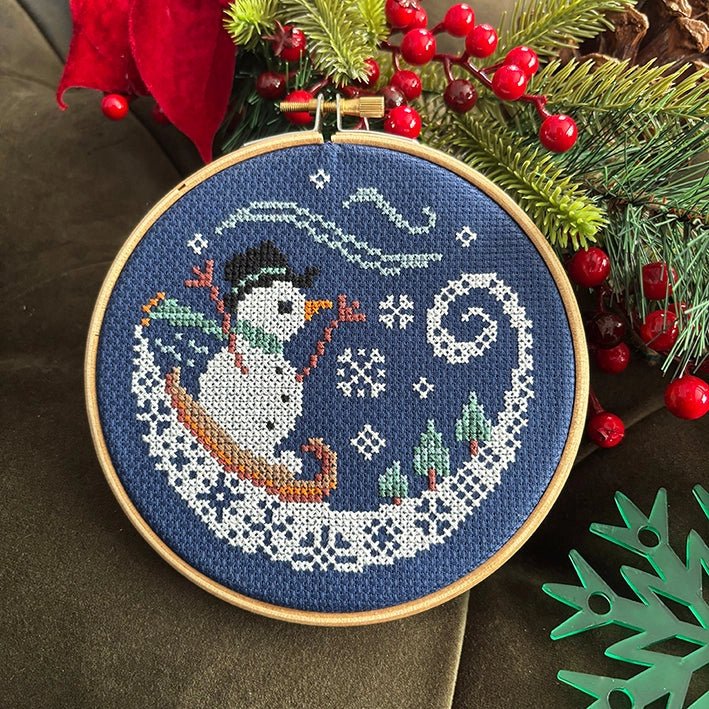 Love Poppet Frosty's Fun Counted Cross Stitch Kit | 14ct Aida - Pisgah Needleworks