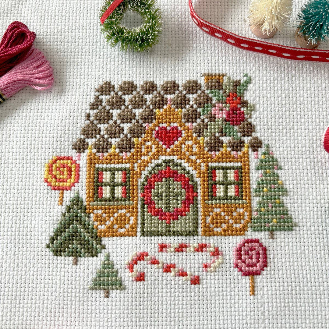 Love Poppet - Gingerbread House - Printed Chart - Pisgah Needleworks