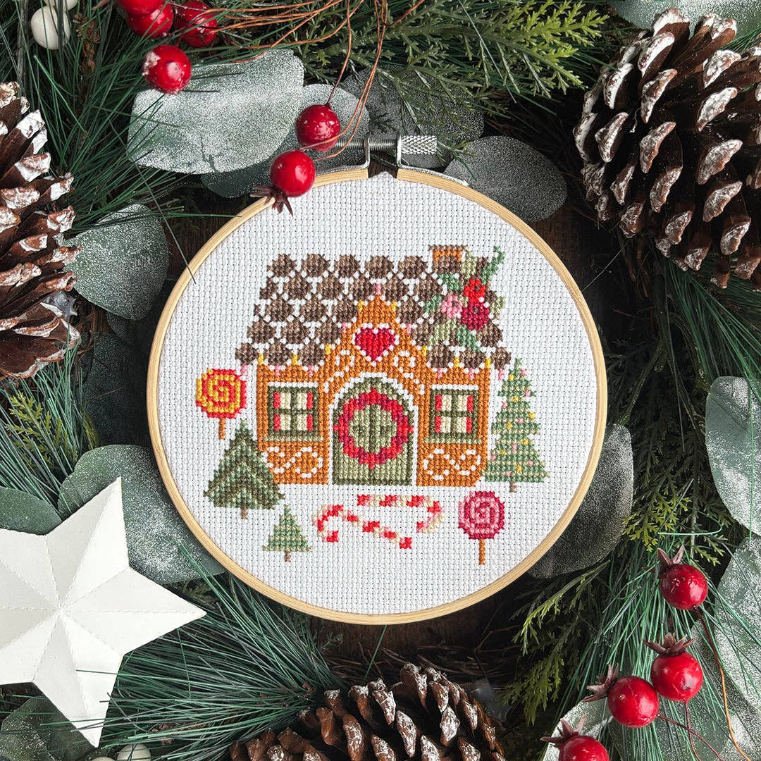 Love Poppet - Gingerbread House - Printed Chart - Pisgah Needleworks