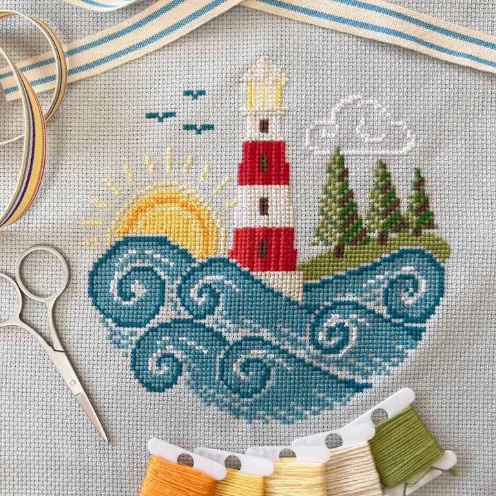 Love Poppet – Going Coastal Cross Stitch Kit | Seaside - Themed Needlecraft - Pisgah Needleworks