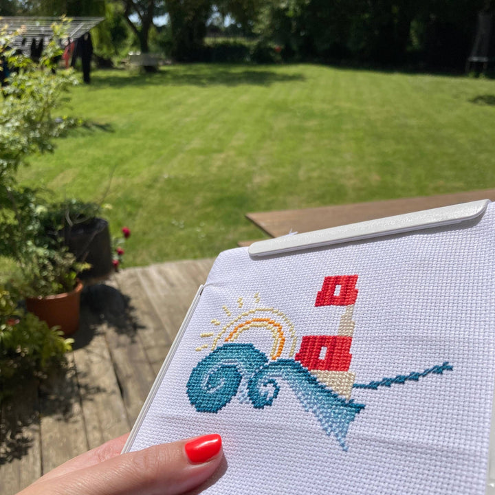 Love Poppet – Going Coastal Cross Stitch Kit | Seaside - Themed Needlecraft - Pisgah Needleworks