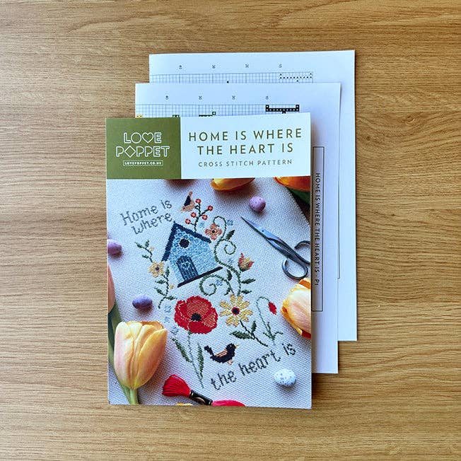Love Poppet - Home Is Where The Heart Is - Printed Chart - Pisgah Needleworks