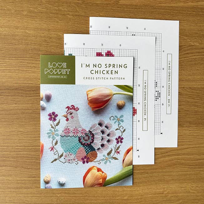 Love Poppet - I'm No Spring Chicken - Printed Chart - Pisgah Needleworks
