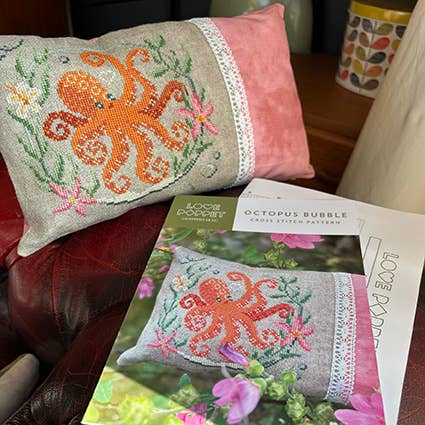 Love Poppet – Octopus Bubble Modern Cross Stitch Kit - Pisgah Needleworks
