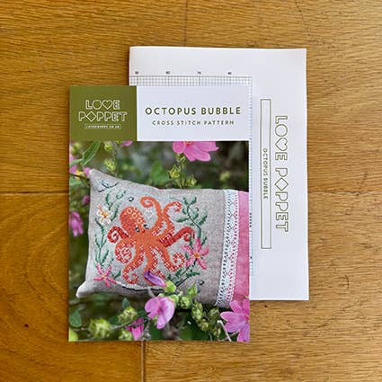 Love Poppet – Octopus Bubble Modern Cross Stitch Kit - Pisgah Needleworks