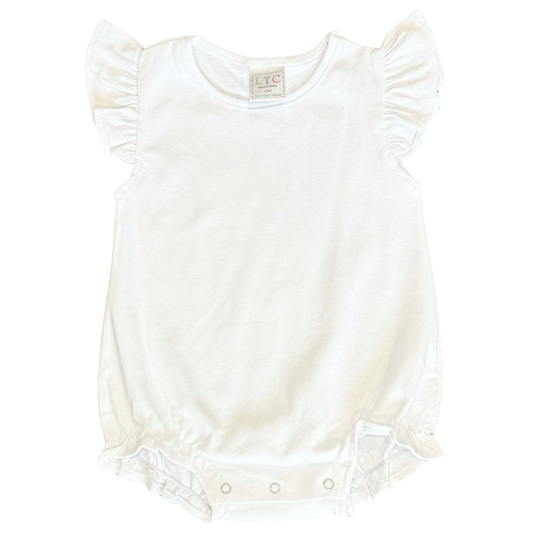 Love That Cotton - Flutter Sleeve Knit Bubble: Light Pink / 18M - Pisgah Needleworks