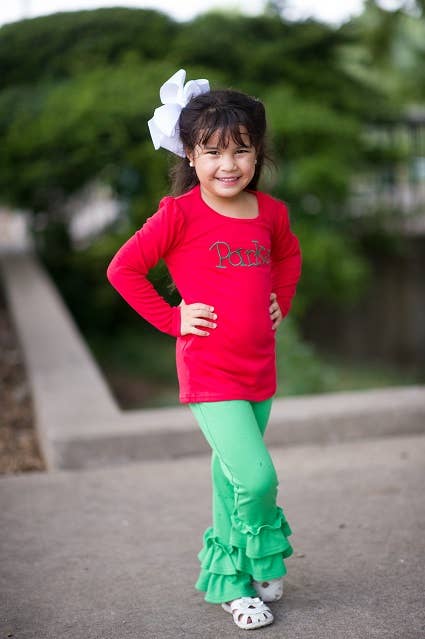 Love That Cotton - Girls Long Sleeve Tee - RED: 4T - Pisgah Needleworks