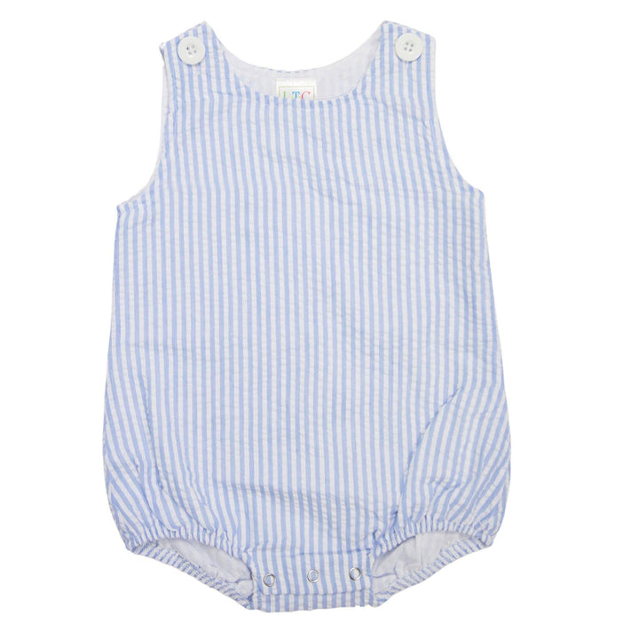 Love That Cotton - Unisex Seersucker Bubble - BLUE SEERSUCKER: 9m - Pisgah Needleworks