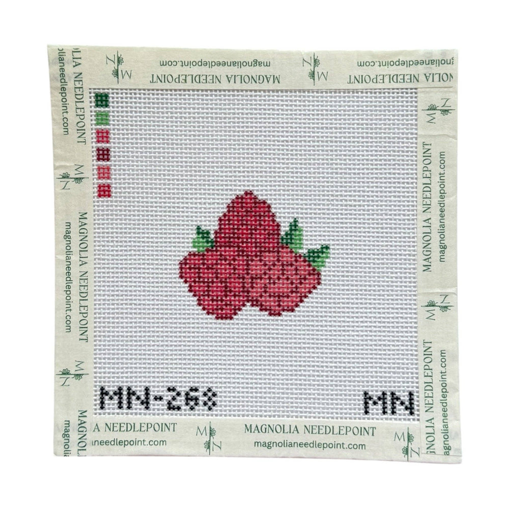Magnolia Needlepoint - Raspberry Mini - Pisgah Needleworks
