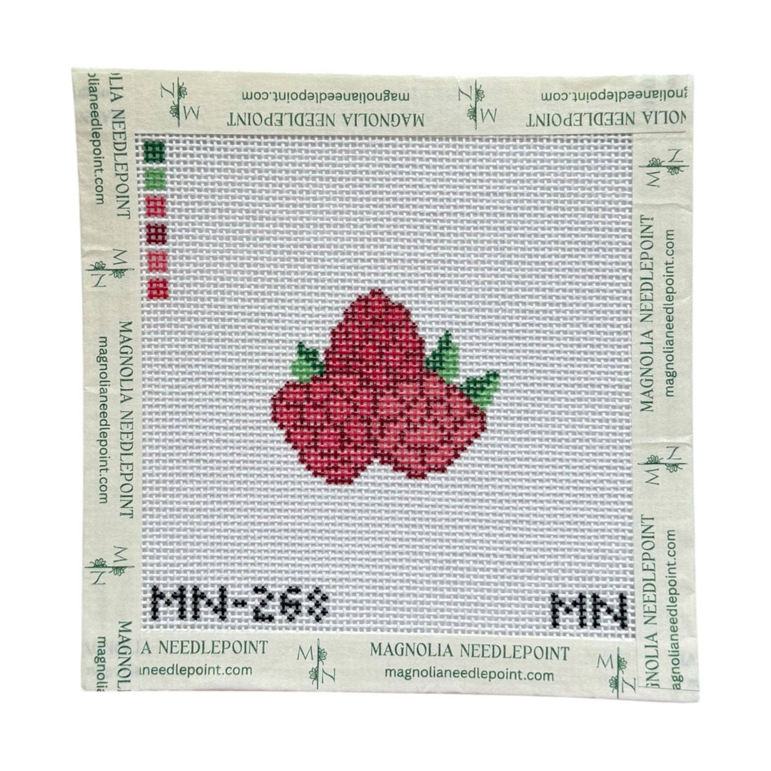 Magnolia Needlepoint - Raspberry Mini - Pisgah Needleworks