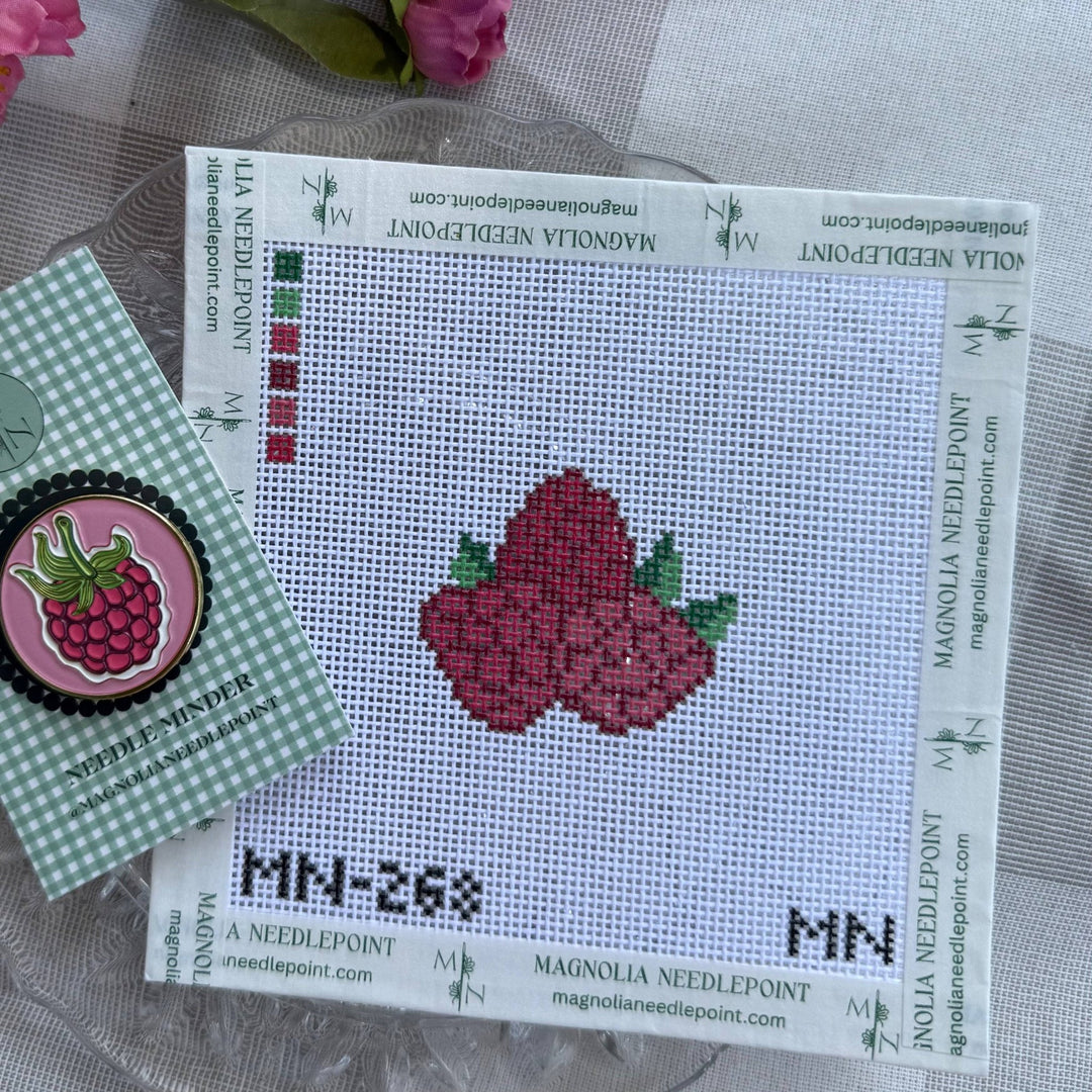 Magnolia Needlepoint - Raspberry Mini - Pisgah Needleworks