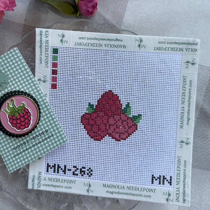 Magnolia Needlepoint - Raspberry Mini - Pisgah Needleworks