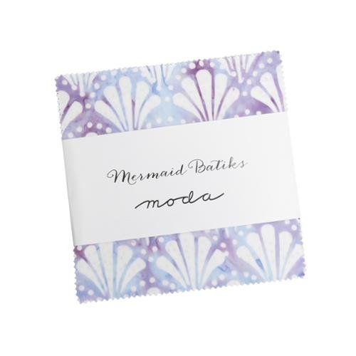 Mermaid Batiks Charm Pack – Moda Fabrics – 42 Piece Batik Precut - Pisgah Needleworks