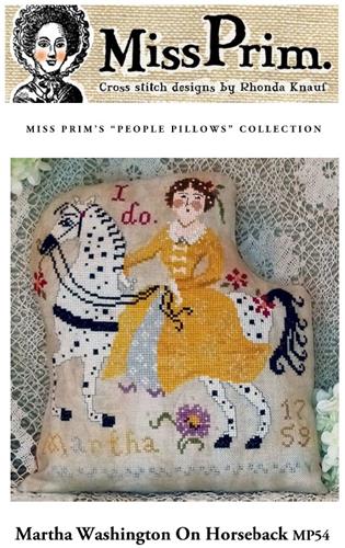 Miss Prim Martha Washington on Horseback Cross Stitch Pattern | Printed Pattern - Pisgah Needleworks