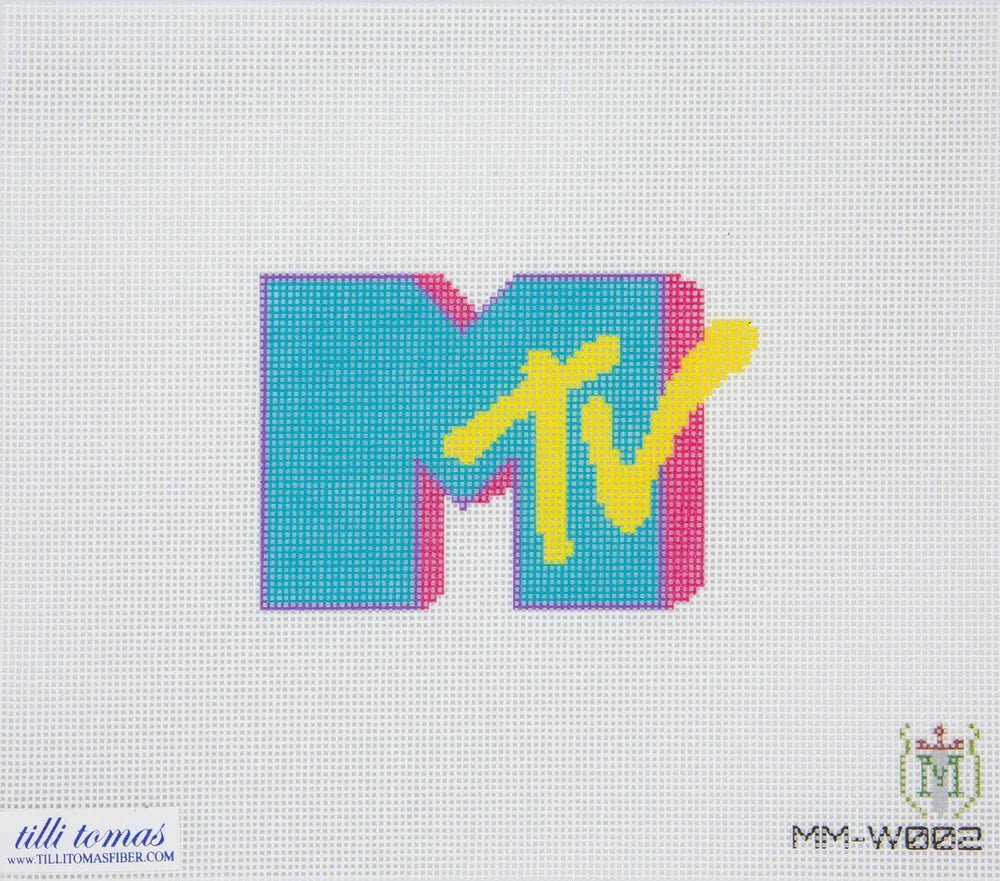 Misty Morrow MTV Logo Needlepoint Canvas – 18 Mesh - Pisgah Needleworks