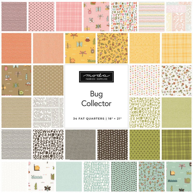Moda Bug Collector Charm Pack by Sweetwater | 42 5" Fabric Squares - Pisgah Needleworks