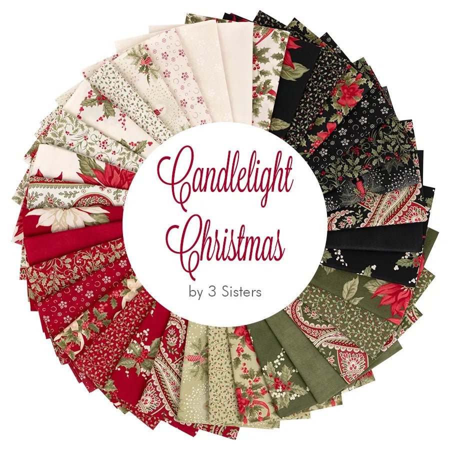 Moda Candlelight Christmas Fabric | 3 Sisters Christmas Quilting Cotton by the Quarter Yard - Pisgah Needleworks