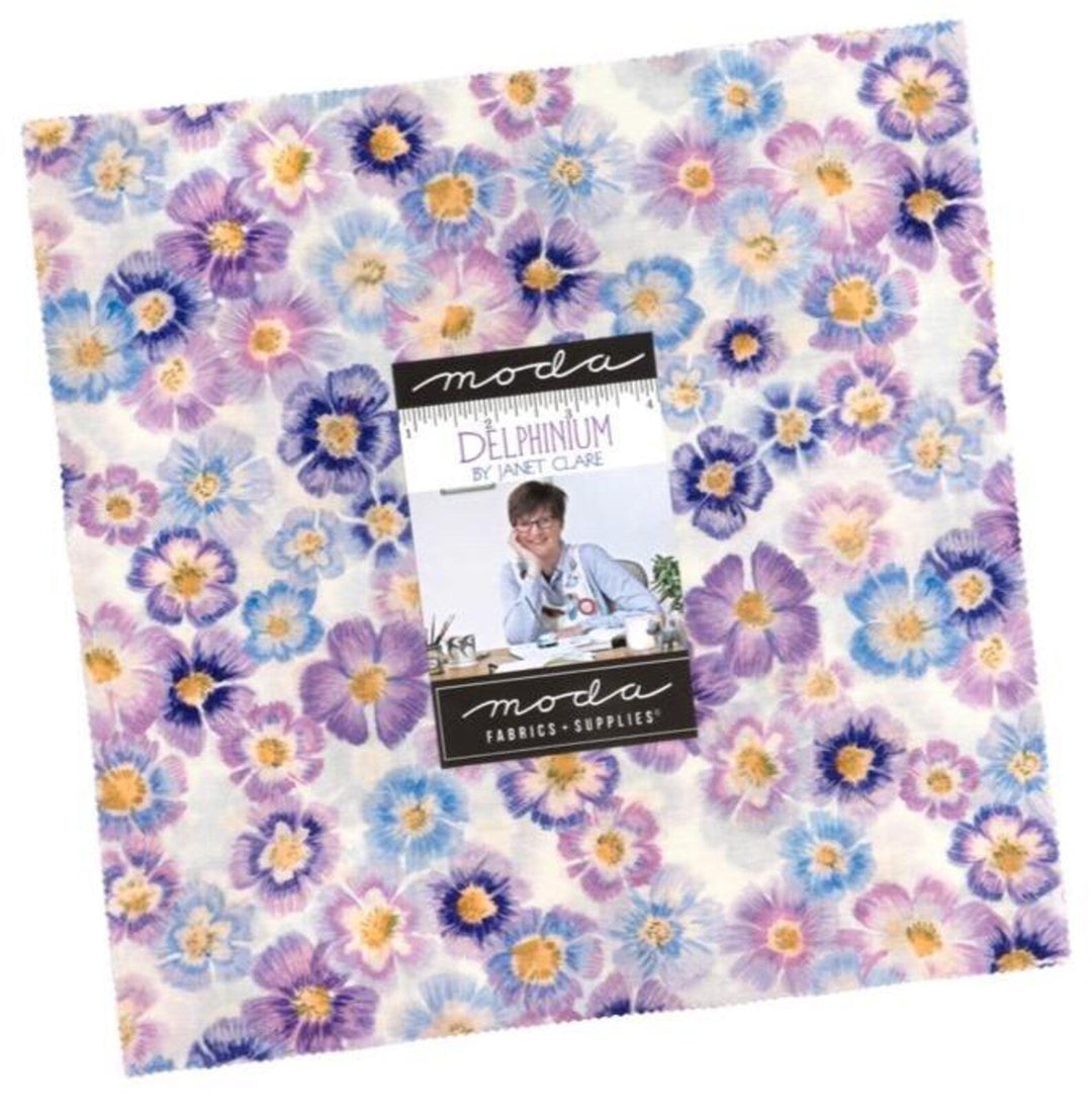 Moda Delphinium Mini Charm Pack 2.5" Squares – Janet Clare Fabric Precut - Pisgah Needleworks