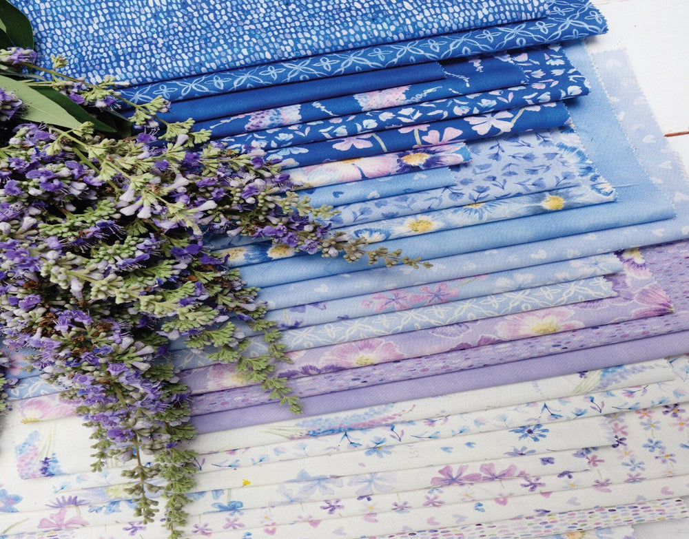 Moda Delphinium Mini Charm Pack 2.5" Squares – Janet Clare Fabric Precut - Pisgah Needleworks