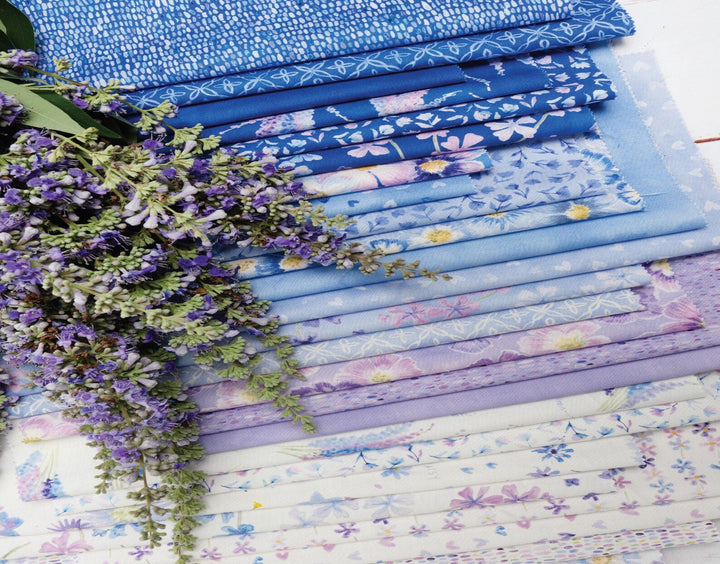 Moda Delphinium Mini Charm Pack 2.5" Squares – Janet Clare Fabric Precut - Pisgah Needleworks