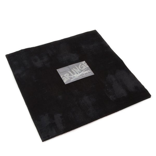 Moda Fabrics – Black Grunge Junior Layer Cake (10” Squares) - Pisgah Needleworks