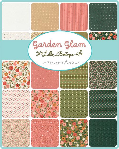Moda Garden Glam Mini Charm by Lella Boutique | 2.5" Fabric Squares - Pisgah Needleworks